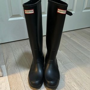 Gently Worn Tall Hunter Rain Boots